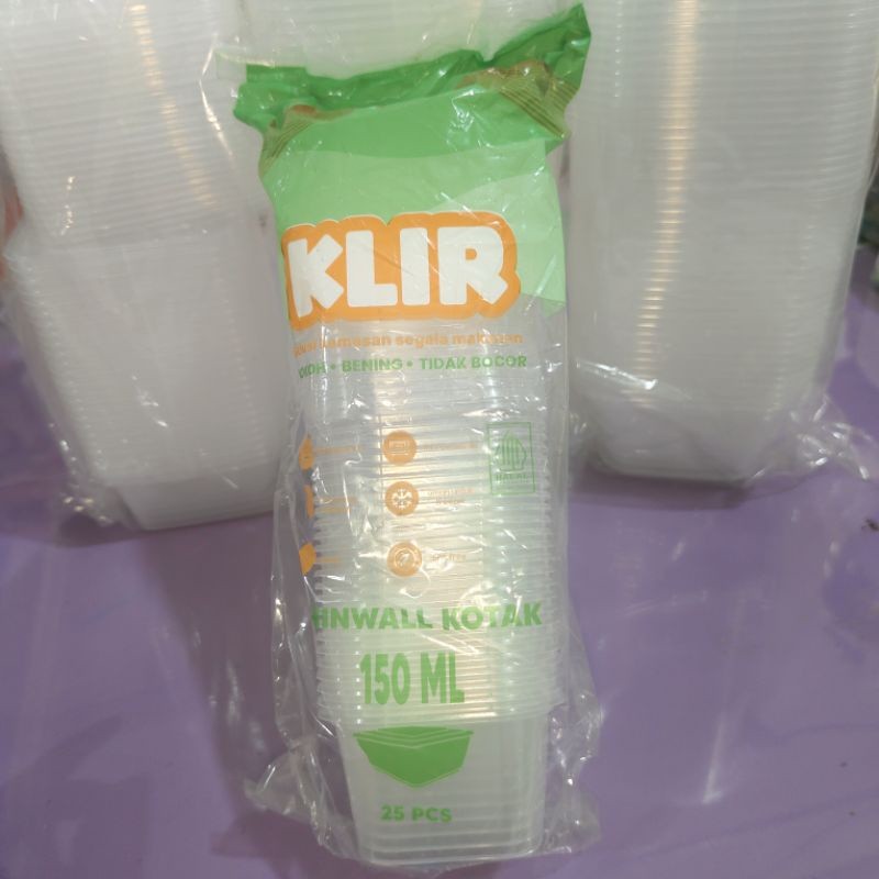 

thinwal box kontainer kotak satu set sama tutup ukuran 150ml BY JJS