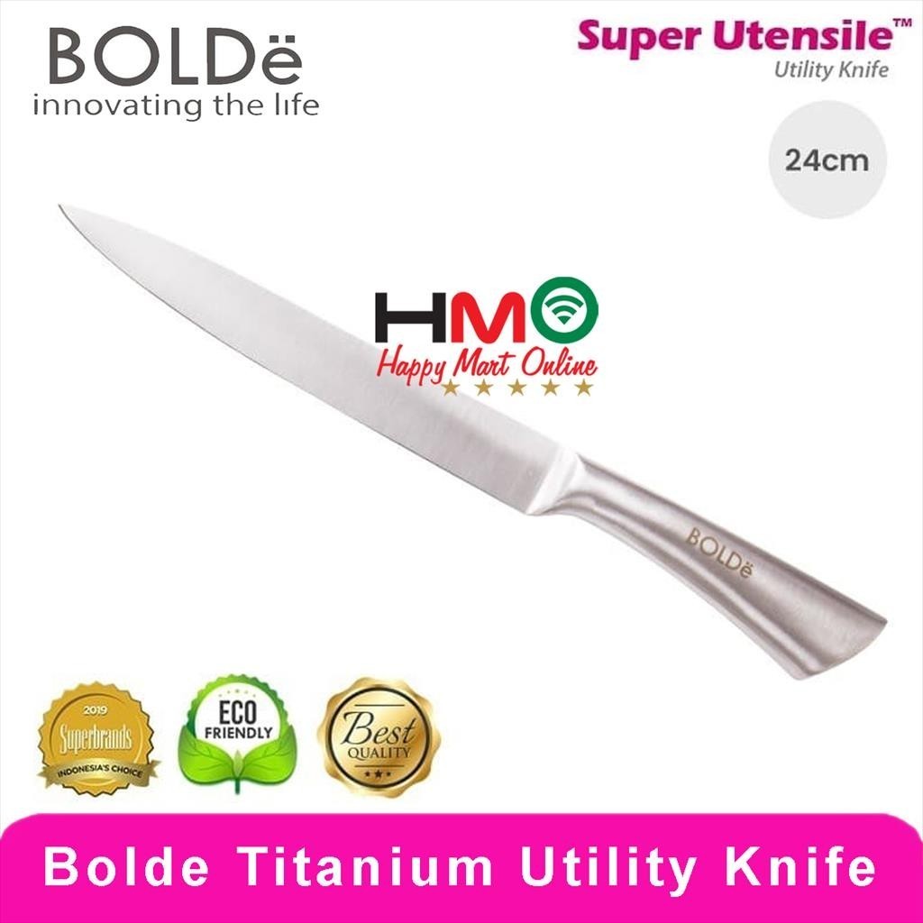 Bolde Knives Titanium Utility PIsau Buah Dapur Stainless Steel Bolde Super Knives Titanium