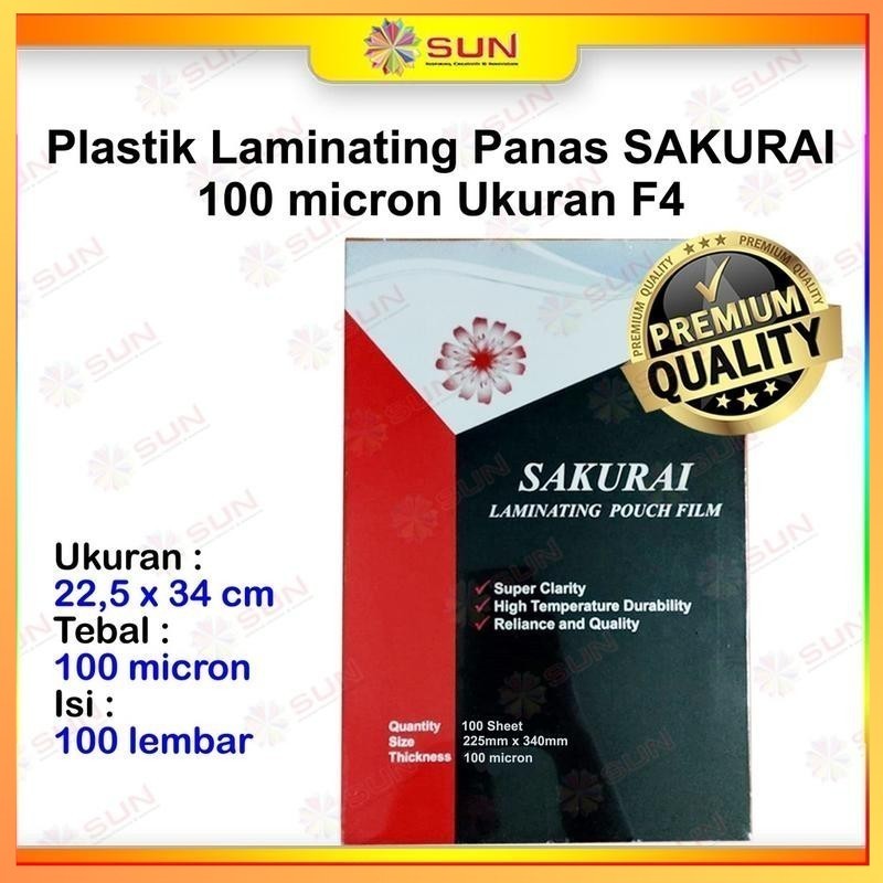 

Plastik Laminating Sakurai / GKTech Laminasi Panas Hot Laminating 100 mikron - langsung kirim