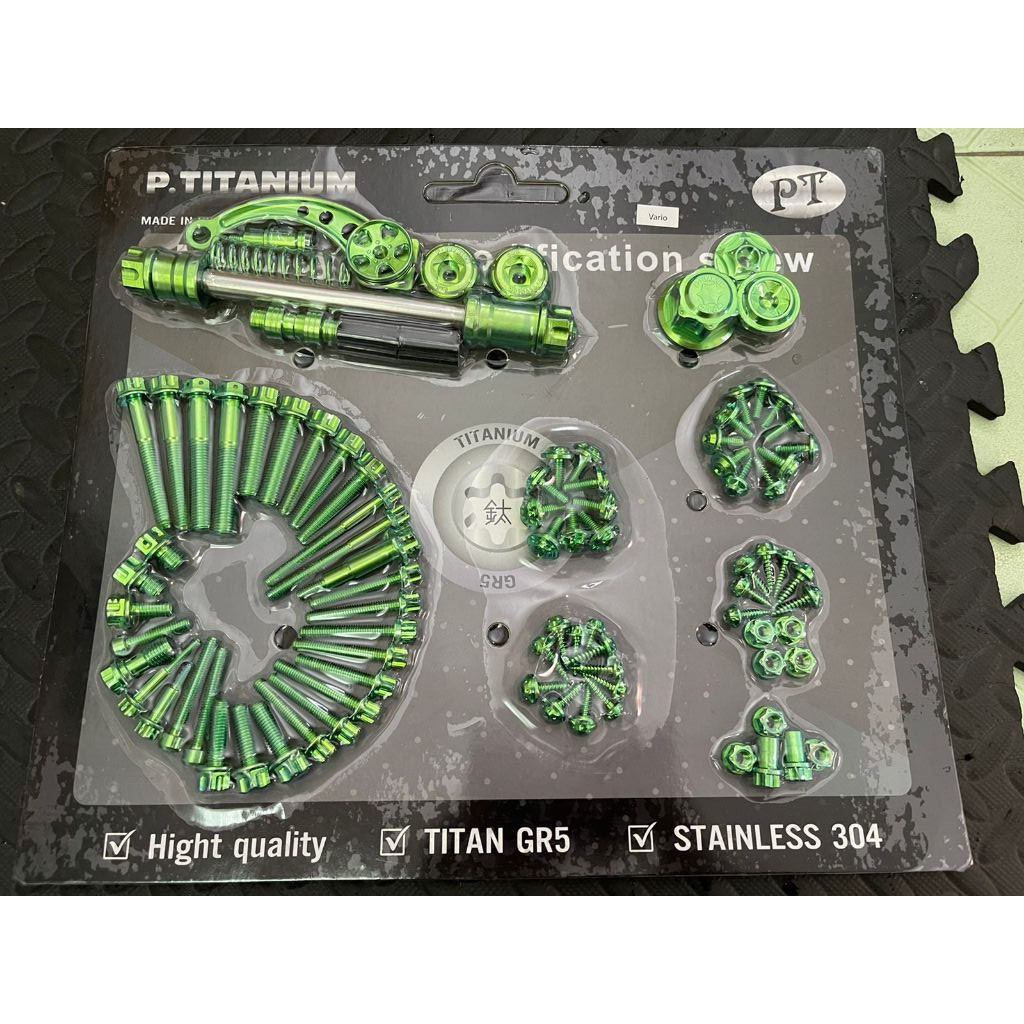 Baut Set P.Titanium Gr5 Full Xe Vario 125-150 - Full Set Baut Untuk Vario