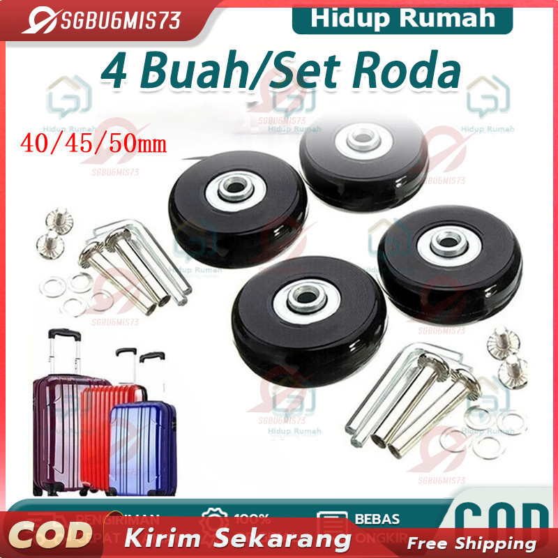 40 /45 /50mm Roda Koper 4 PCS  Pengganti Roda Karet untuk Koper  Roda Koper Karet Pengganti- Roda Ka
