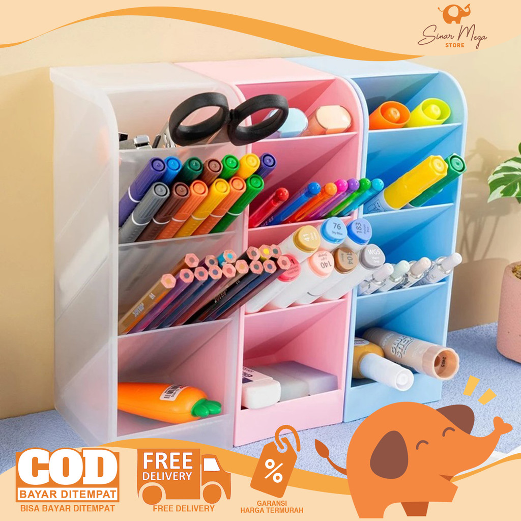

JOYKO Desk Set Pen Holder DS-70CO - Tempat Pensil Alat Tulis 4 Sekat Murah