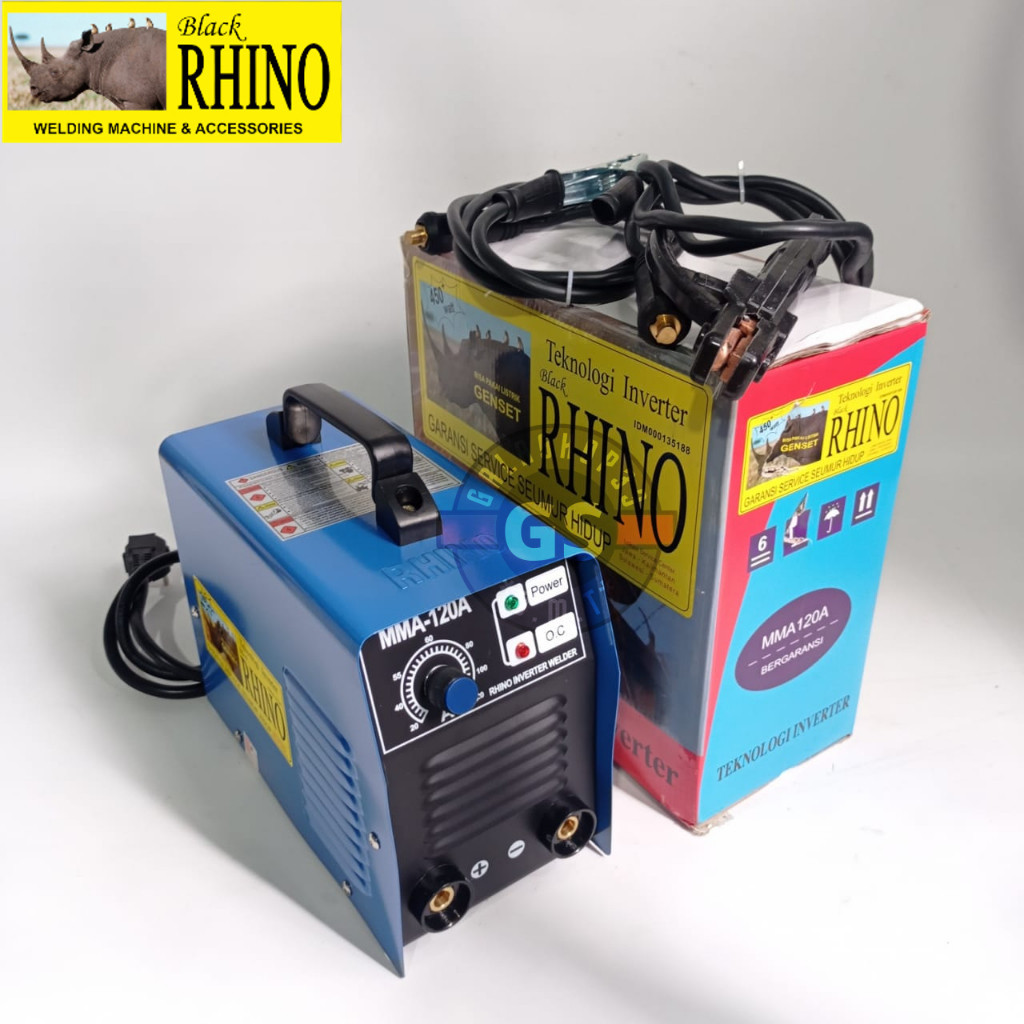 Mesin Las 450 Watt RHINO Biru 120A Mesin Las RHINO Travo Las RHINO Low Watt