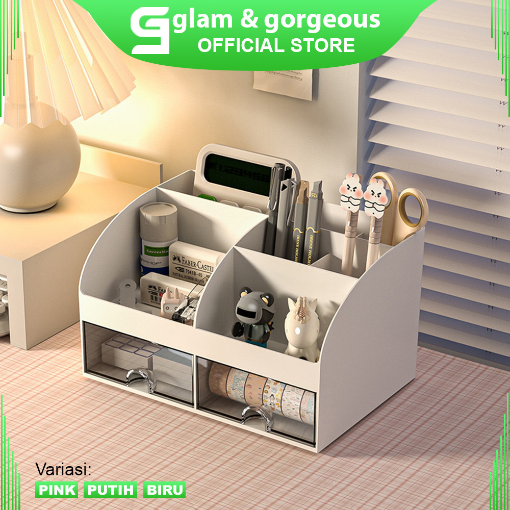 

Laci Mini Kecil Susun Aesthetic - Rak Kosmetik - Desk Rack dan Makeup Organizer - DD020