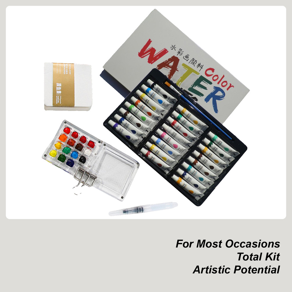 

Watercolor Paint Set Water Color Art Kit Art Palette Portable Professional Equipment For Beginners Amateur Hobbyists Artists