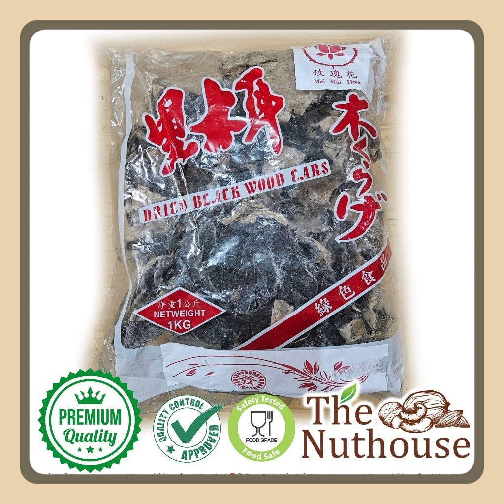 

1kg White Black Fungus / Jamur Kuping Hitam Putih [MEI KUI HWA]