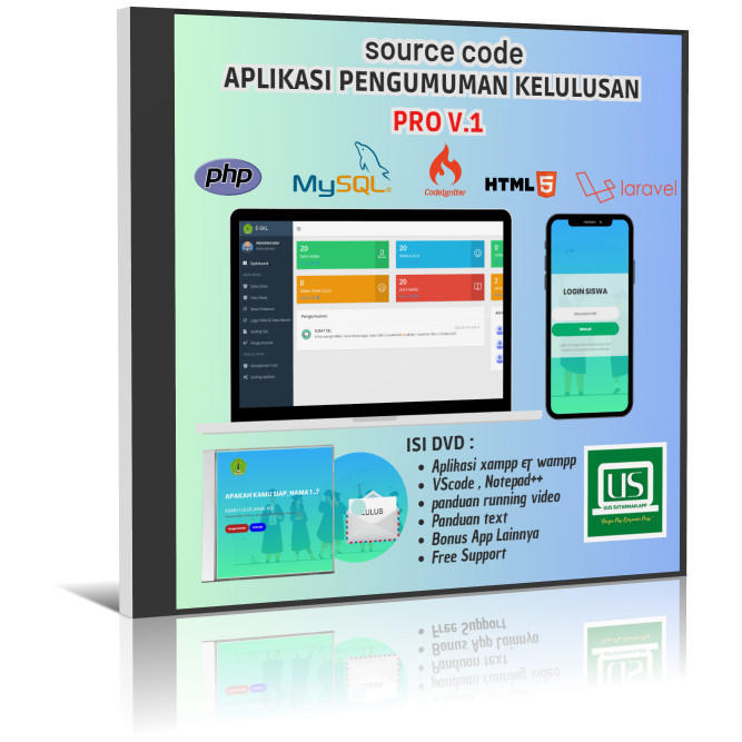 Source Code Aplikasi Kelulusan Sekolah Pro v1 berbasis Web