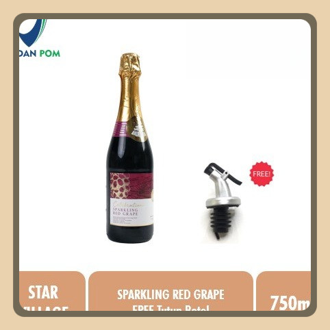

[FREE TUTUP BOTOL] Star Village Sparkling Red Grape 750ML Jus Anggur Soda