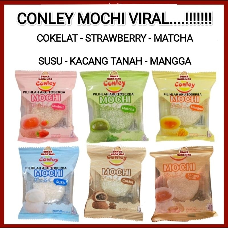 

New NEW KEMASAN Conley Mochi kemasan baru 60+2 pcs ada 6 varian rasa stok terbaruPremium