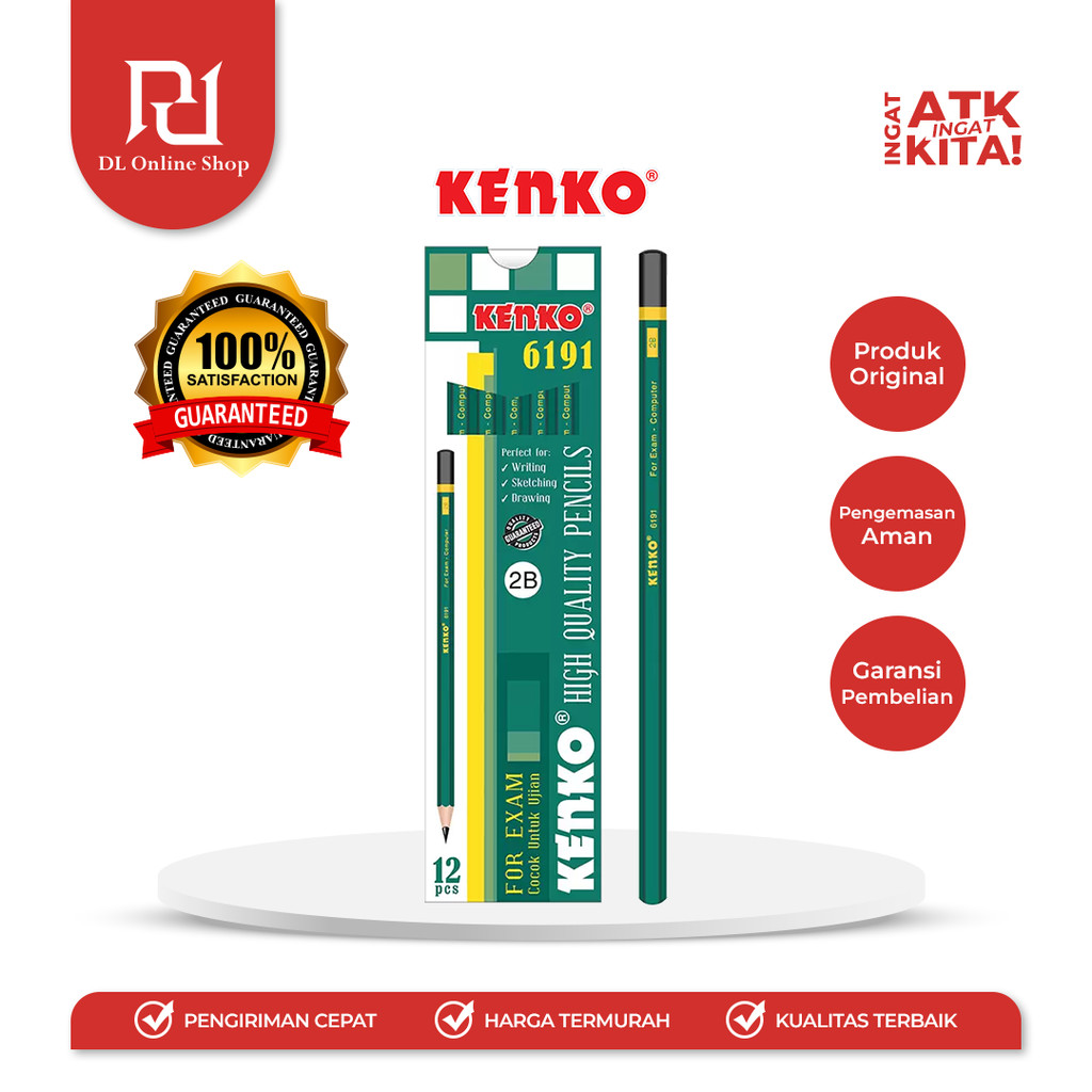 

KENKO PENSIL 2B 6191 (1LSN/ 12PCS)