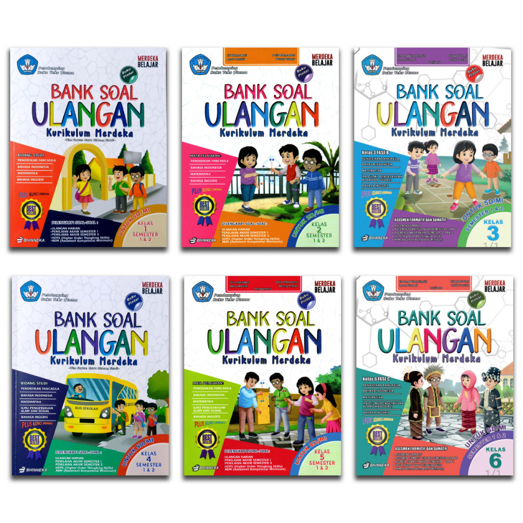 

BANK SOAL ULANGAN KURIKULUM MERDEKA KELAS 1 S.D KELAS 6 SD