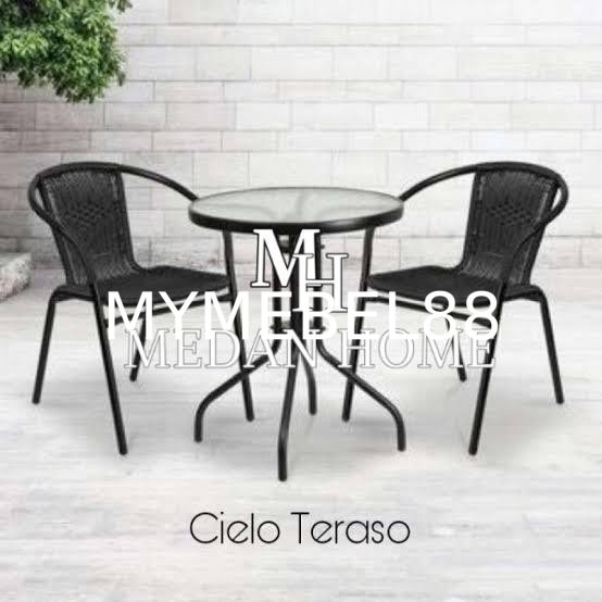 [MYMEBEL88] Set Teras Meja Kursi Teras Besi anyam Rotan Sintetis