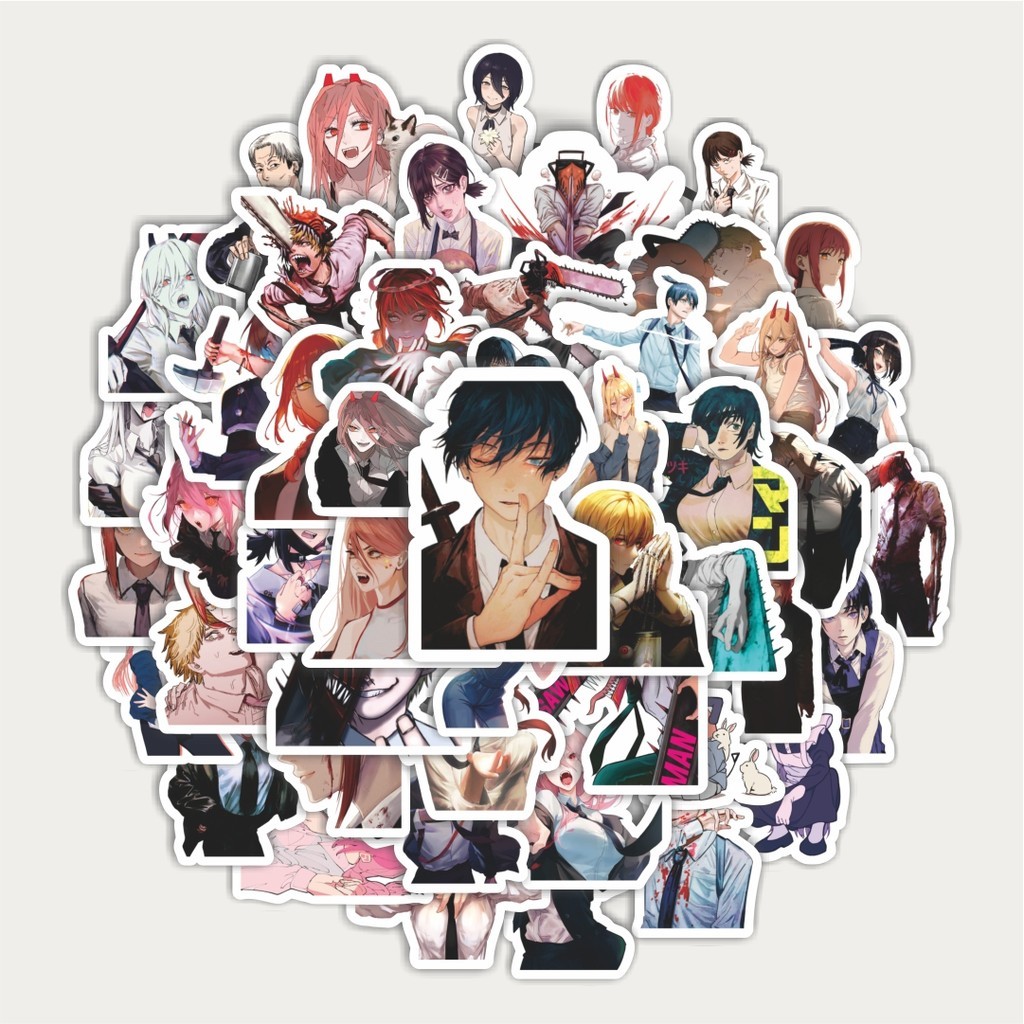 

Sticker Pack Sticker Anime Chain Saw Man | Sticker TUMBLR | Stiker LAPTOP KOPER HELM