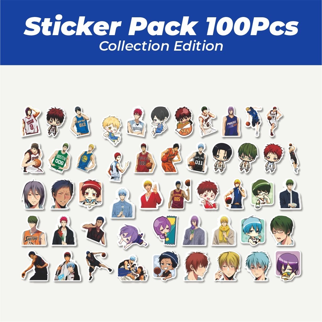 

Hot Sticker Anime Kuroko's Basketball Sticker Lucu Anti Air Stikers Berperekat Waterproof Sticker Decal Buat Motor Helm Buku Journal Koper Casing HP Laptop Botol Minum