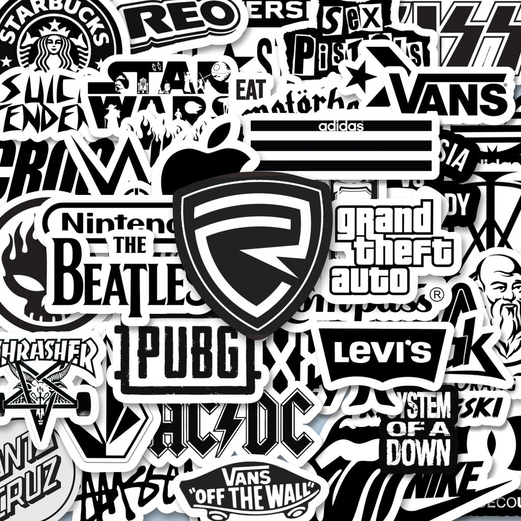 

100PCS Lucu Stiker Random Aesthetic Black & White Versi 3 Stiker Aesthetic Stiker Anti Air Stikers Berperekat Waterproof sticker decal buat Motor Helm Buku Journal Koper Casing HP Laptop Botol Minum Hadiah anak
