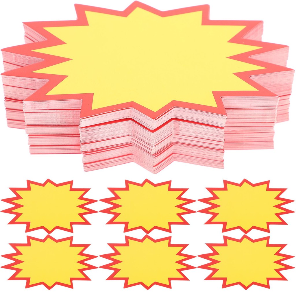 

100Pcs 11x6cm Price Tag Advertising Paper Explosion Sticker Sticker Tag