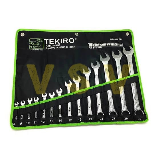 TEKIRO Kunci ring pas set 8-32mm ringpas 14pc Kunci pas ring 8-32MM TEKIRO