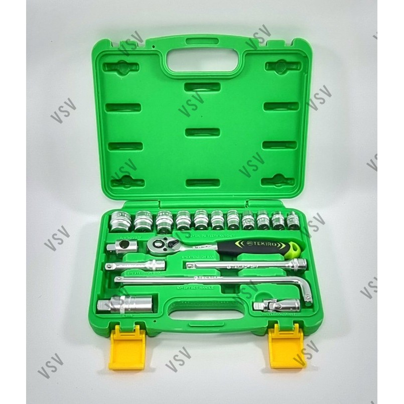 TEKIRO kunci sok set 18pc 3/8" 6-22mm kunci sok set TEKIRO