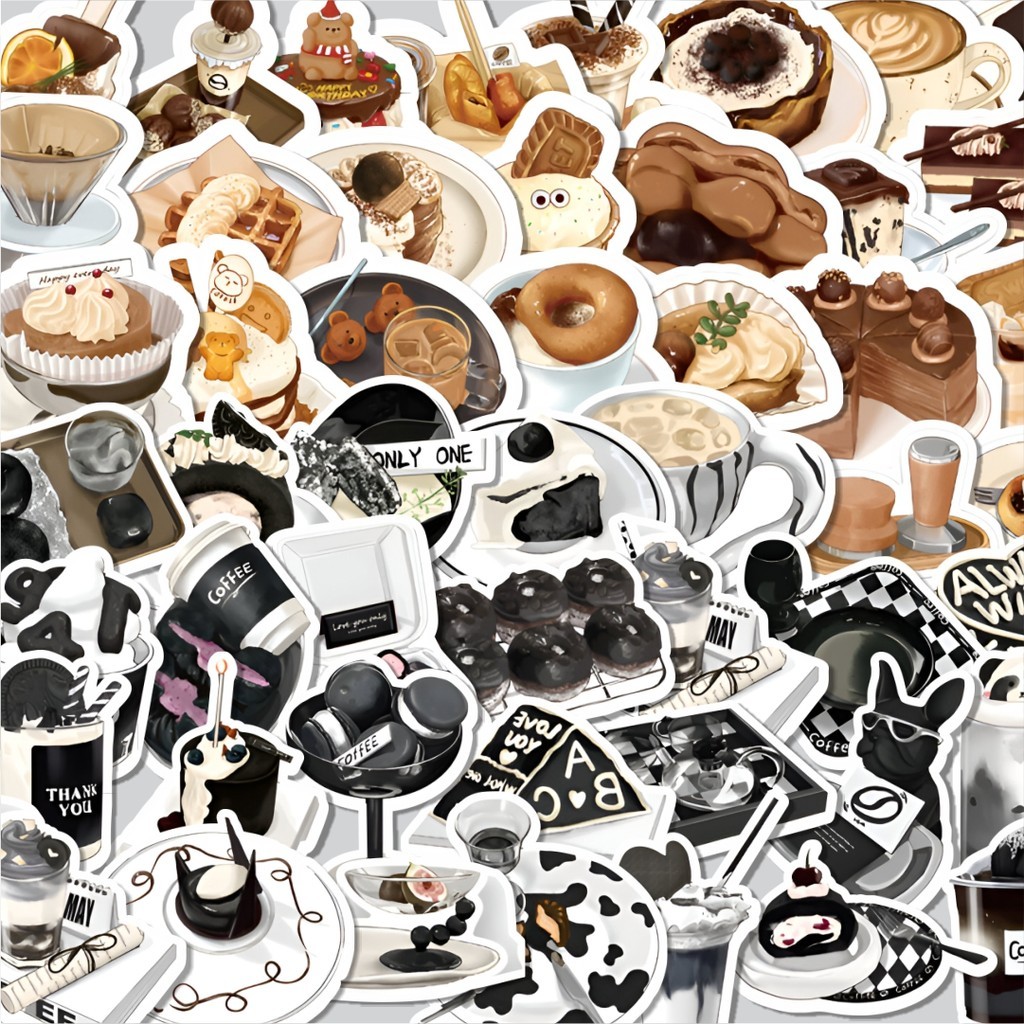 

Stiker Cutting Pack Stiker Food Dessert Afternoon [ Makanan Penutup Sore ] Isi 100Pcs Series Aesthetic Lucu Keren Untuk Koper Bahan Vynil