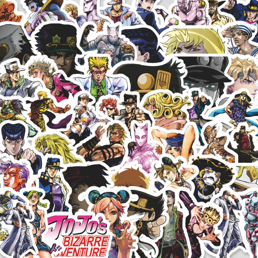

Stiker Cutting Pack Stiker Anime JoJo's Bizarre Adventure Isi 100Pcs Series Aesthetic Lucu Keren Untuk Koper Bahan Vynil