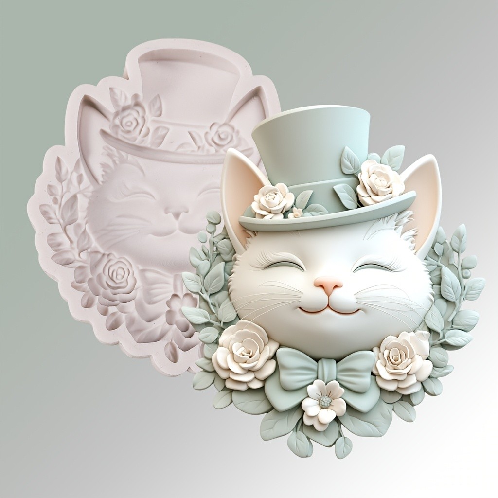 

Silicone Cat Mold for Fondant, Soft Candy - DIY Tools for Thanksgiving, , Mother's Day Crafts, DIY Crafts