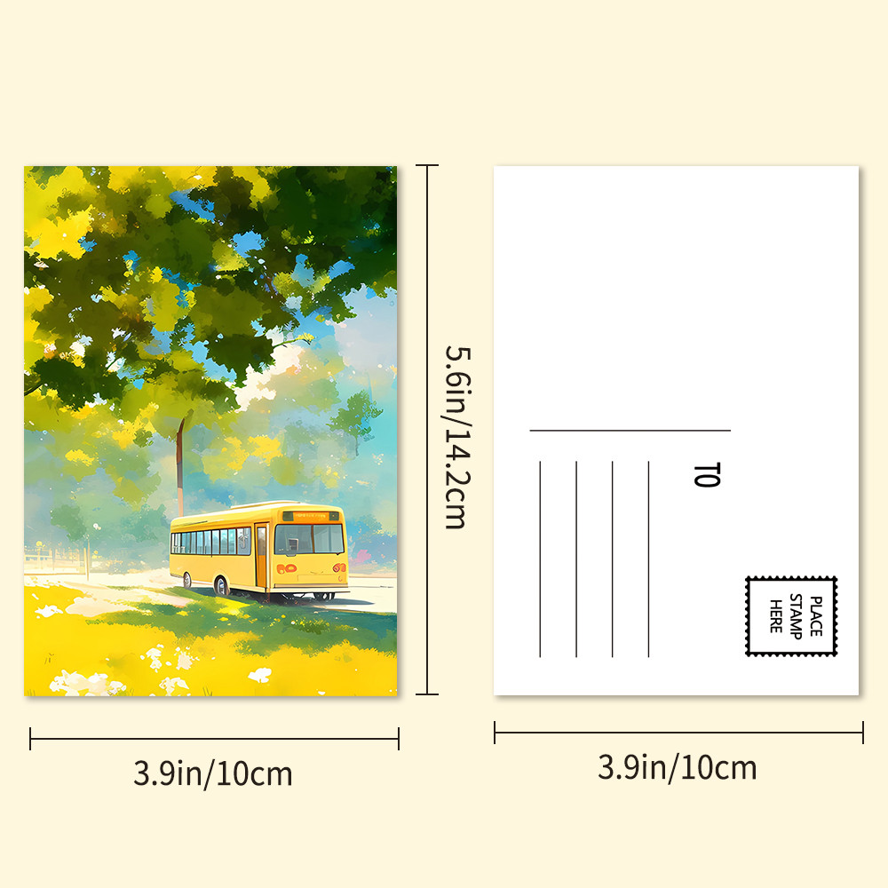 

32pcs, spring and midsummer postcards, healing and dreamy, wall stickers, mailing cards, greeting cards, DIY postcards, deco