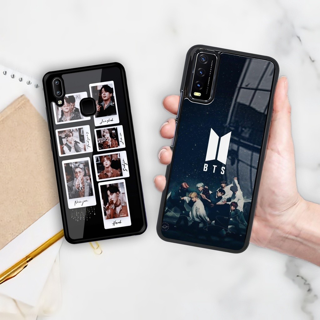 (B2) CASE GLOSSY VIVO Y12 Y15 Y17 Y12S Y19 Y20 Y20S Y20i Y30 Y50 Y83 Y91 Y93 Y95 Y51 2020 KPOP BTS