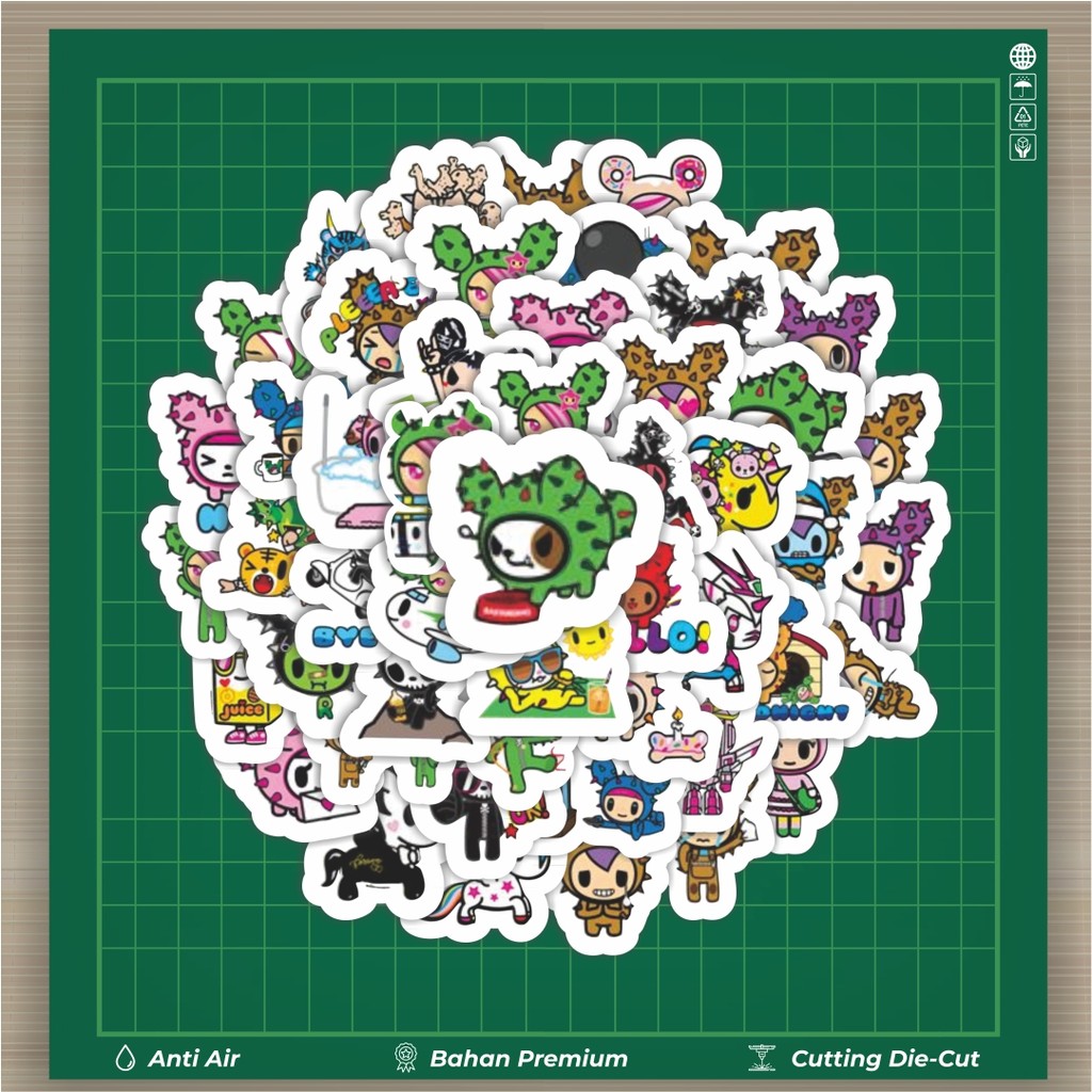 

HOT 50 PCS STIKER Stiker Karakter Tokidoki Stiker Fashion Cars Decal Dingin Kartu Album Custom Vinyl Anti Air- Sticker Aesthetic Buku Journal Koper Casing HP Tablet Laptop Helm Motor Botol Minum