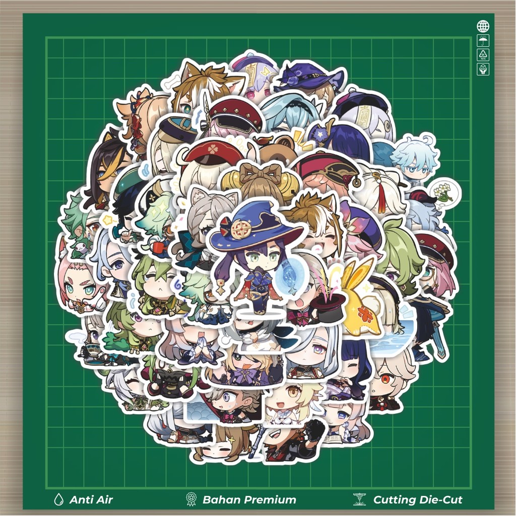 

HOT 50 PCS STIKER Stiker Anime Genshin Impact Versi 4 Stiker Fashion Cars Decal Dingin Kartu Album Custom Vinyl Anti Air- Sticker Aesthetic Buku Journal Koper Casing HP Tablet Laptop Helm Motor Botol Minum