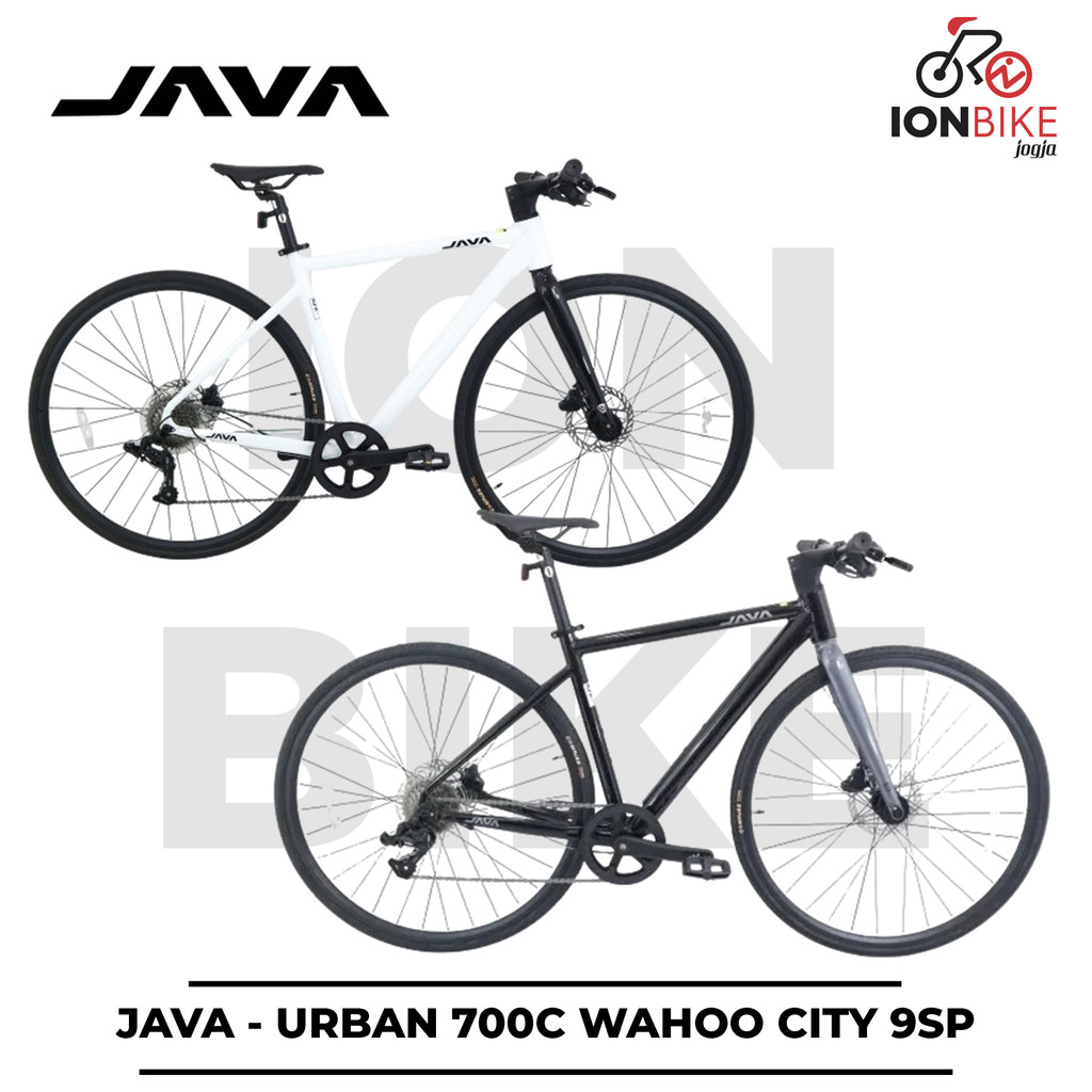 Sepeda Urban 700c JAVA Wahoo City Terbaru Frame Alloy Ringan 9 Speed Hybrid 700 c Commuter Bike Tour