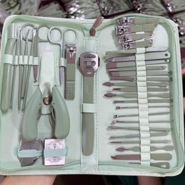 Potongan Kuku 1 Set Gunting Kuku Baja Tahan Karat 35 Buah untuk Alat Canteng Kuku 1 Pcs Perawatan Ku