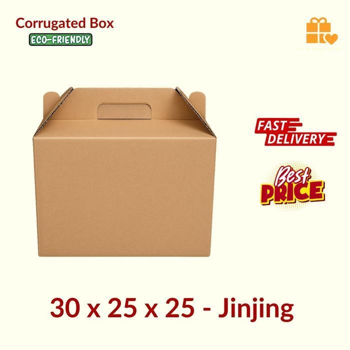

[PROMO BARANG BARU] Kardus Jinjing 30x25x25 cm Dus Tenteng Dus Parcel Gable Box Bergaransi Terlaris