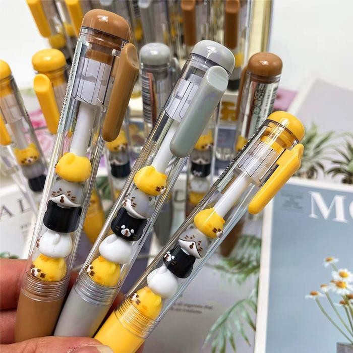 

Pulpen Gel Lucu Stacking / Gel Pen Cute Cat Stack - Kuning