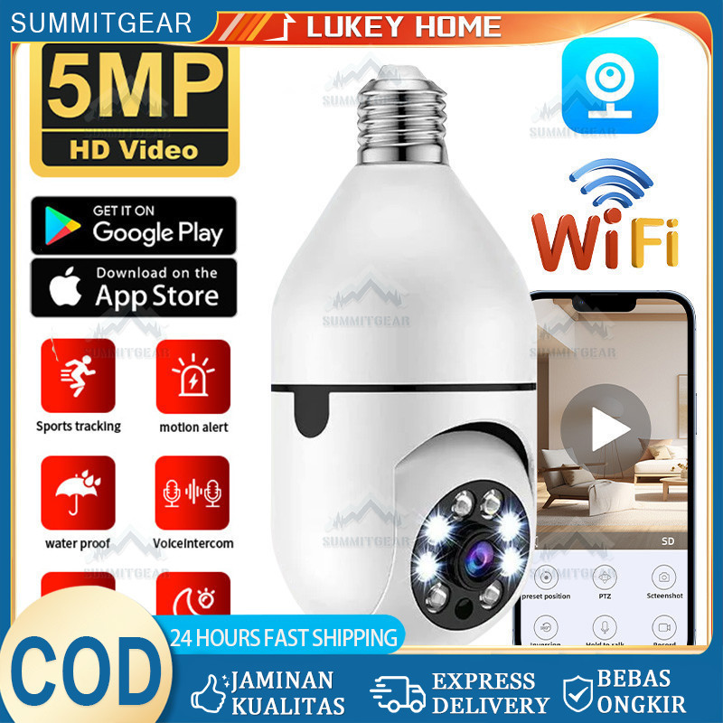CCTV v380 pro jarak jauh Kamera Pemantauan Jarak Jauh Nirkabel Ponsel Terhubung WiFi 360 °kamera cct