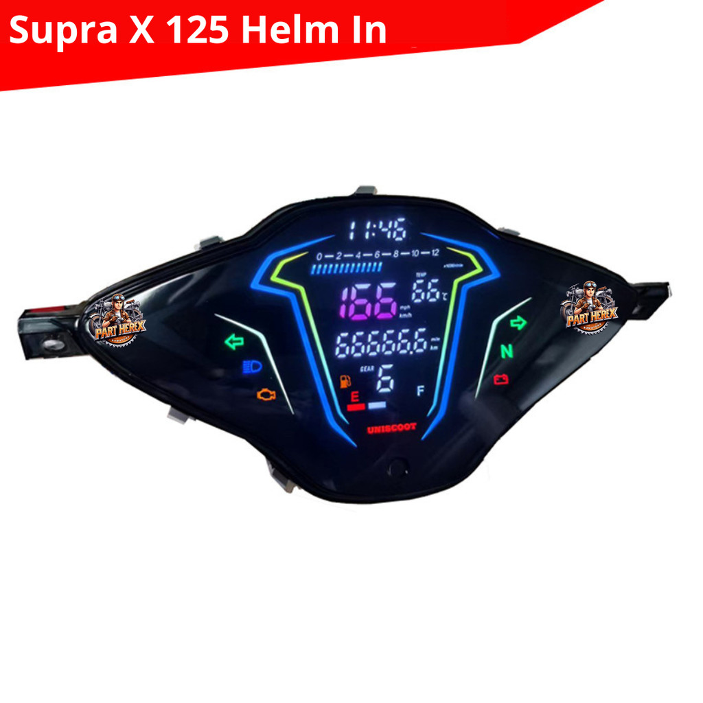 Speedometer Spidometer Digital Supra X 125 Helm In HelmIn