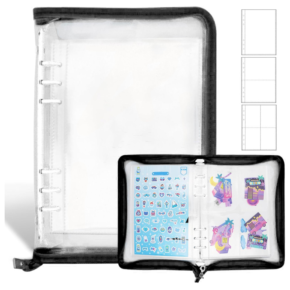 

10pcs Page(4 Grids) Photo Card A5-Binder Kpop Photo Albums Idol Cards Loose-leaf Collect Book Binder Binder Photocard Holder