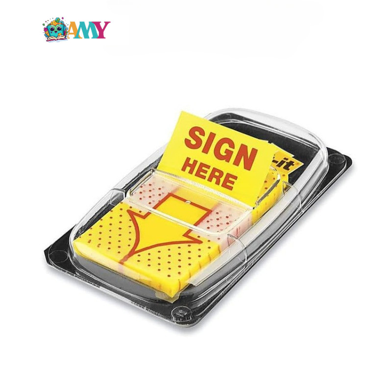 

(1 PAD) 3M POST IT SIGN HERE AMY STASIONARY