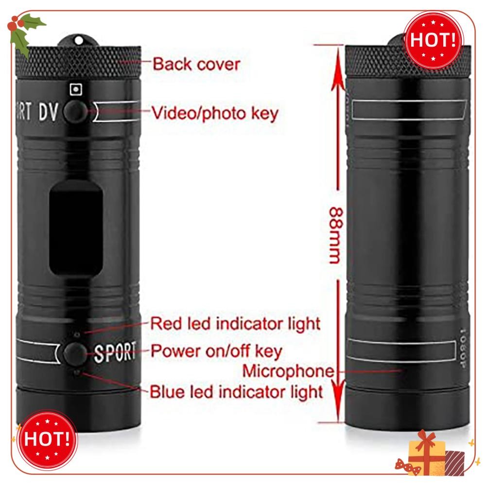 Durable-F9 Mini Sports Camera 1080P Outdoor Riding Motorcycle Helmet Sports DV Camera Video Waterpro