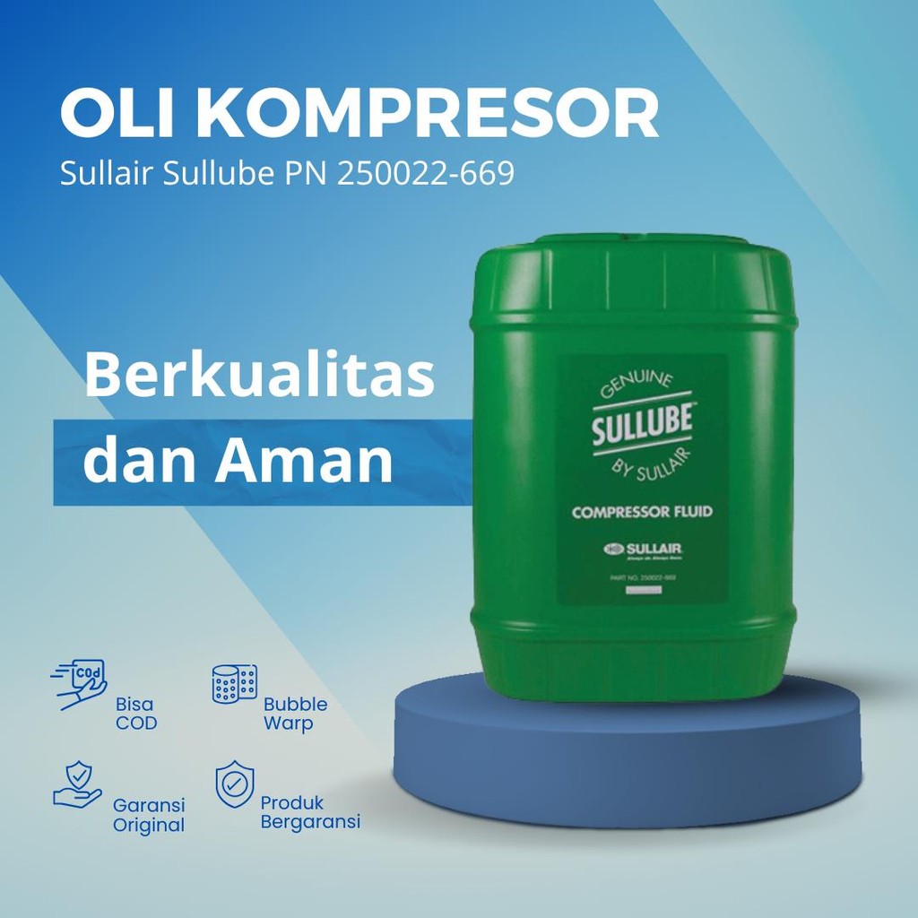 Oli Kompresor Sullube PN 250022-669 Sullair Rotary Compressor Fluid