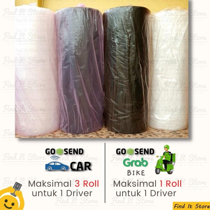

MURAH!!! Plastik Bubble Wrap Roll 50 x 1,25 M 50 x 125 Hitam Putih - Hitam, GMP 2,4kg