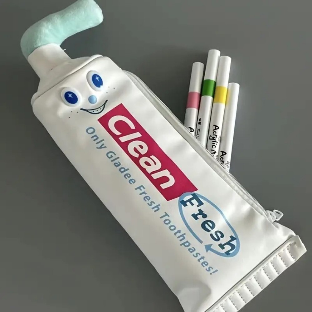 

Squeeze the Fun,Toothpaste Tube Pencil Pouch for Creative Smiles,Paste & Play, Cute Collapsible Pen Tube for School Buddies