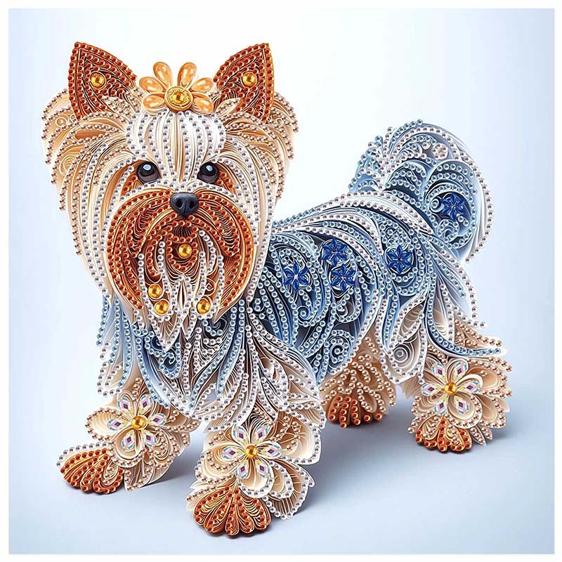 

DIY Cute puppy Special Shape Diamond Art Painting Kit for Adult Beginners,Crystal Diamond Kits for Home Wall Decoration Gift
