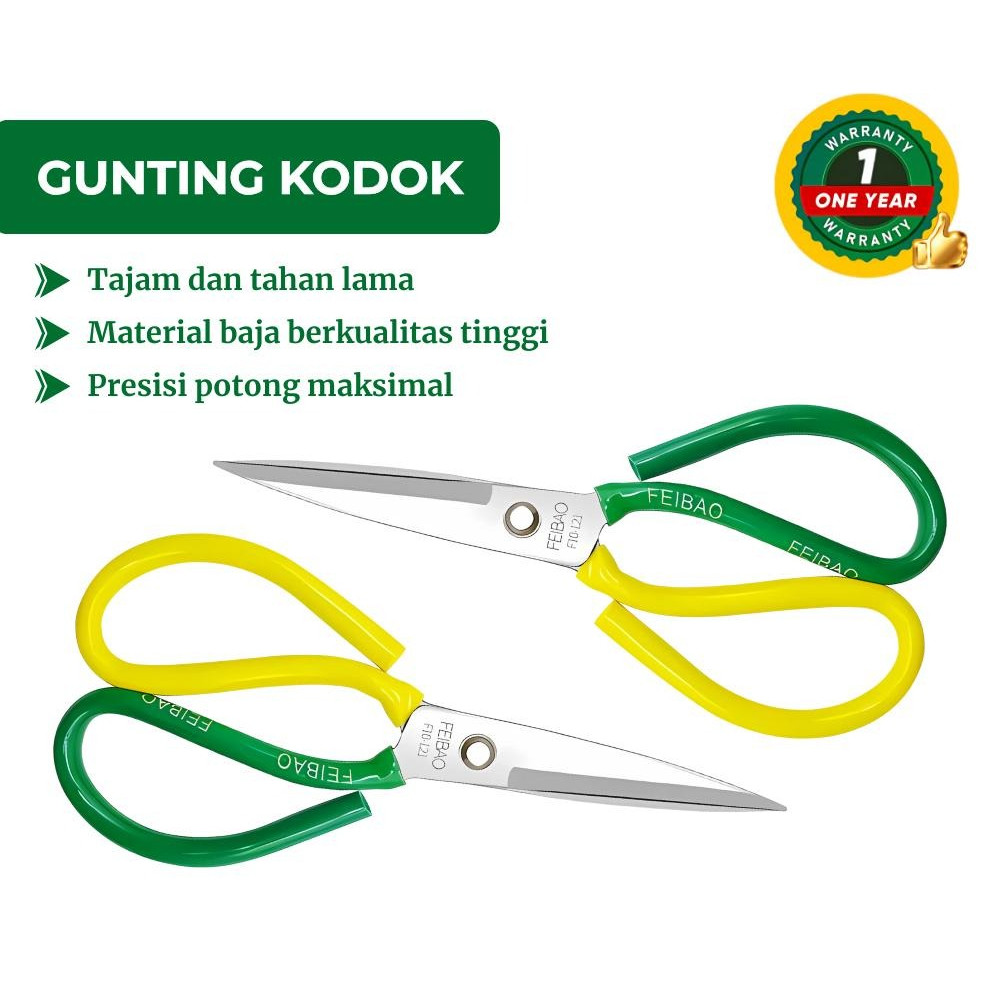 

Gunting Kodok / Gunting Tukang Serbaguna 200mm / Multifunction Scissor Ukuran Besar/Feibao