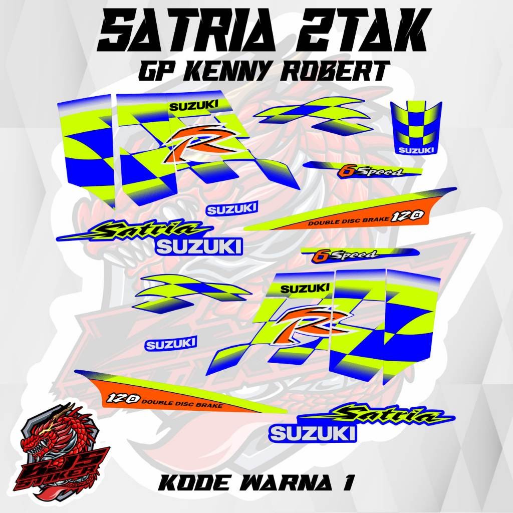 COD Stiker satria 2 tak - stiker striping list variasi SATRIA 2TAK KENNY ROBERT GP SATRIA 2TAK LUMBA