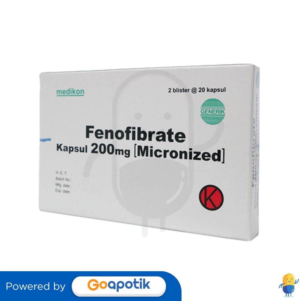 Fenofibrate Medikon 200 Mg Box 40 Kapsul