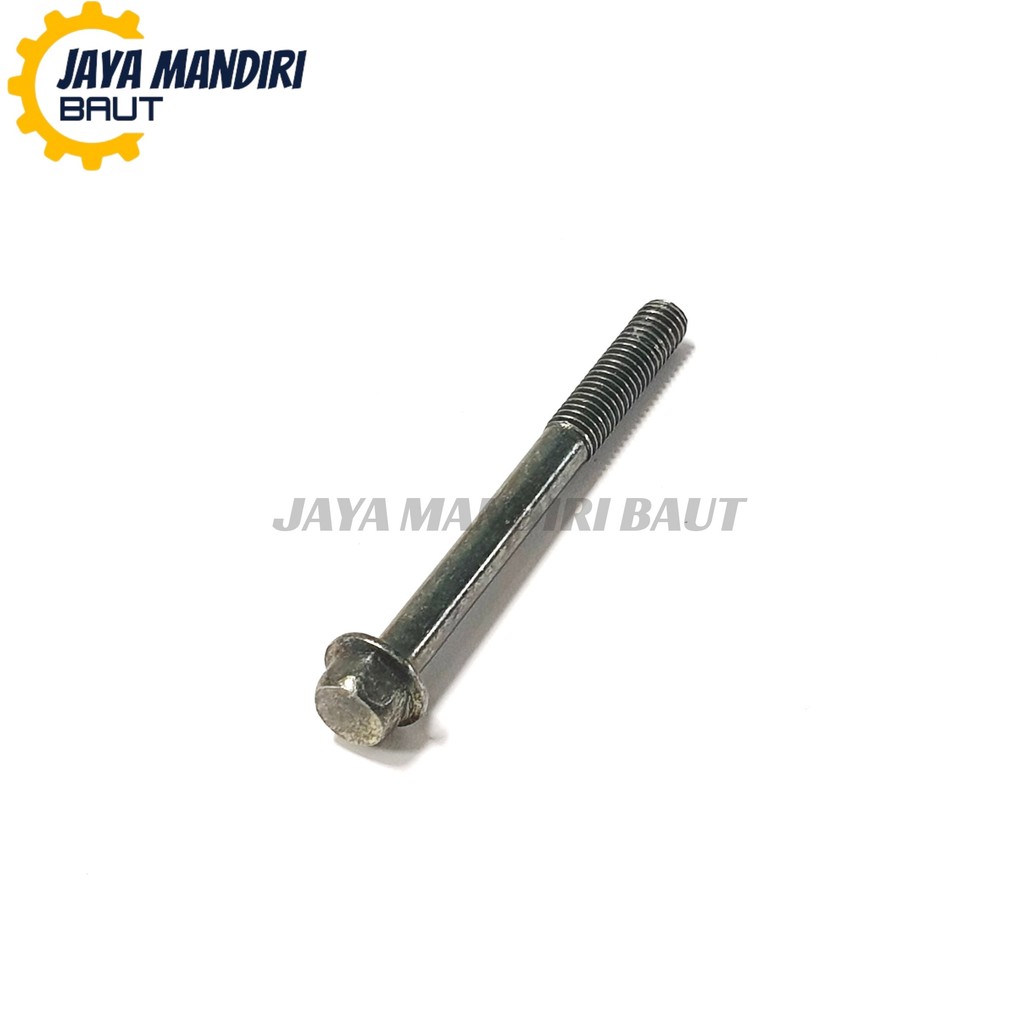 10 - 100 PCS Baut Blok Mesin 6x70 Kunci 8 Hijau Flange Bolt M6X70 Ulir 10 Drat Halus
