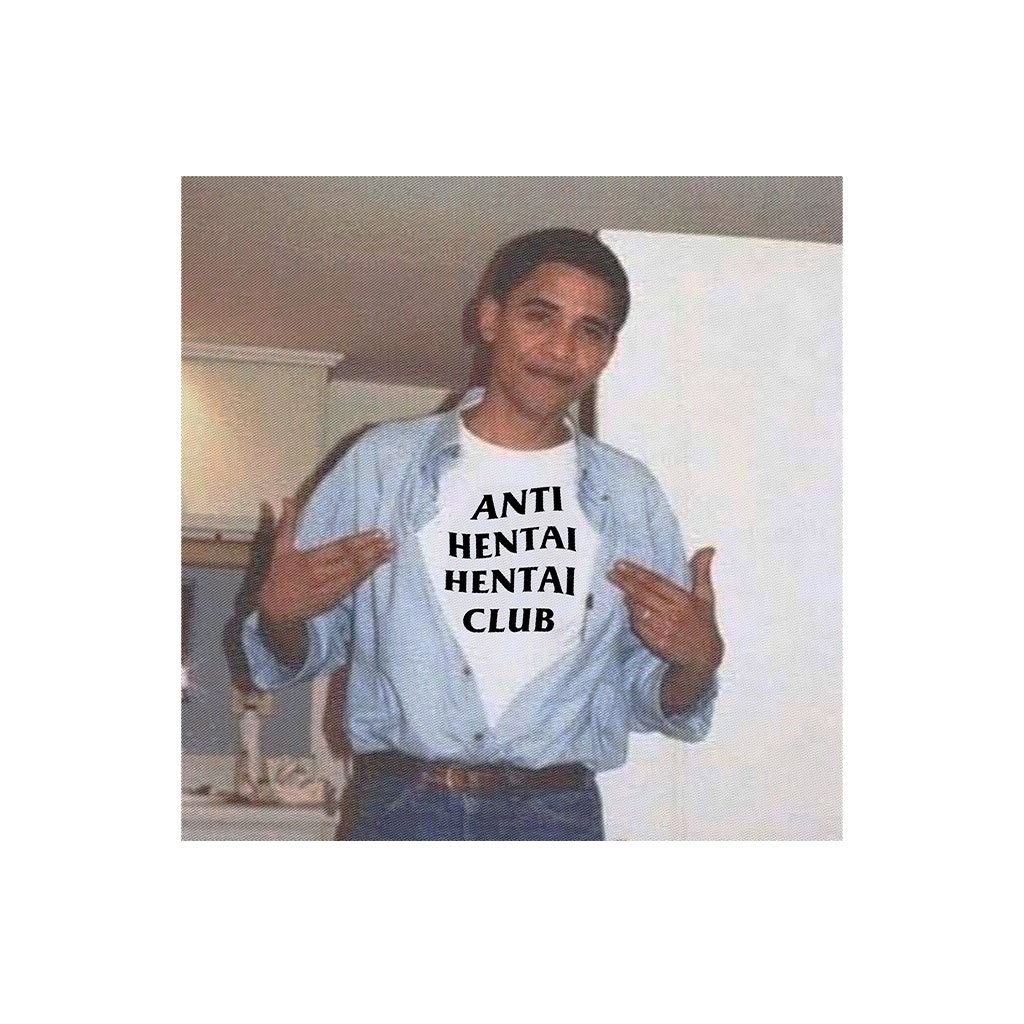 [BS] Anti Hentai Hentai Club Barack Obama Oversized T-shirt Anime