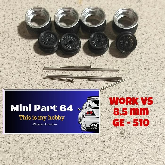 Diorama Diecast Ban 8.5mm GE-510 Miniatur Skala 64