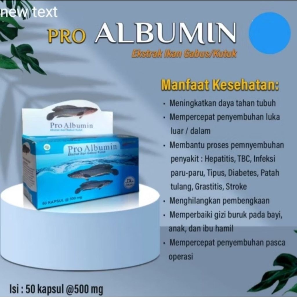 Pro Albumin Ektrak Ikan Gabus | Pro Albumin isi 50 kapsul/ kapsul kutuk / ekstra kutuk