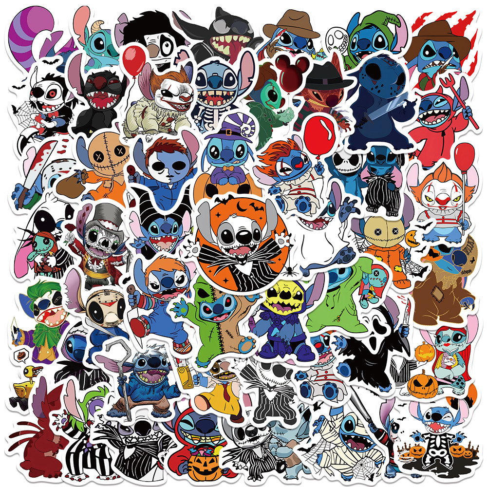 

Horror Disney Cartoon Star and Stitch Sticker DIY Diary Laptop Luggage Skateboard Cute Graffiti Decal Classic Children DIY Toy